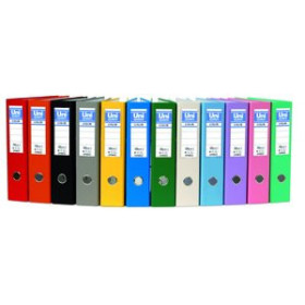 Archivadores de palanca ARCHIVADOR palanca UNISYSTEM CARTON FORRADO RADO A4 65mm BLANCO 16701057  18057