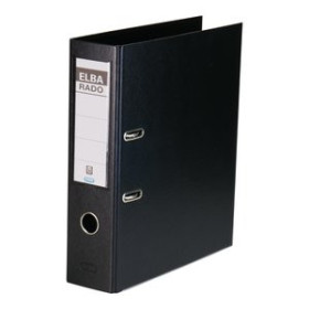 Archivadores de palanca ARCHIVADOR palanca ELBA FORRADO PVC RADO PLAST A4 80mm NEGRO (1049706) 11701012  1520CIZ15