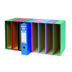 Archivadores de palanca (cajetines) CAJA para ARCHIVADOR UNISYSTEM Fº 86mm ROJO 12101097  BWM10430