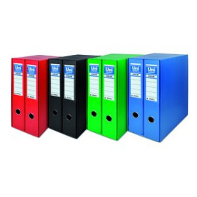 Archivadores de palanca (módulos) MODULO ARCHIVADORES palanca UNISYSTEM CARTON FORRADO RADO 2 uds.A4 65mm ROJO 23101303  2109507
