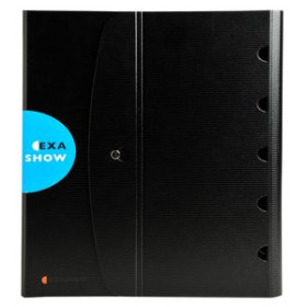 Carpetas de anillas CARPETA de ANILLAS EXACOMPTA EXASHOW HORIZONTAL PP A4 4 an.REDONDA 30mm NEGRO 16301203  00008351