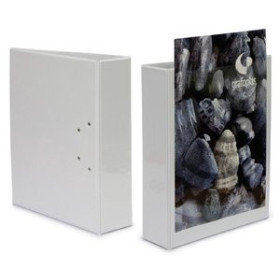 Carpetas de anillas personaliz.(canguro) CARPETA CANGURO GRAFOPLAS PVC A4 2 an.MIXTAS 40mm BLANCO 41901007  817101