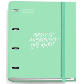 Carpebloc CARPEBLOC MIQUELRIUS MESSAGES CARTON FORRADO A4 4 an.MIXTAS 35mm con REC.100 hj. 90 gr. VERDE SAL 15101122  00030600