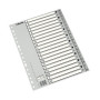 Índice alfabético PP y PVC INDICE ESSELTE PP ALFABETICO A4 20 pestañas 16 taladros GRIS 22201133  R002