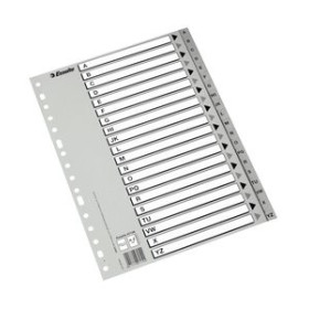 Índice alfabético PP y PVC INDICE ESSELTE PP ALFABETICO Fº 20 pestañas 16 taladros GRIS (11604) 12601492  GY159C