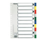 Separadores PP y PVC SEPARADORES ESSELTE PP Fº 10 pestañas 16 taladros con IND.B/N 12601501  F19111404