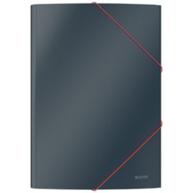 Carpetas de gomas CARPETA de GOMAS y SOLAPAS LEITZ COSY CARTON A4 GRIS 79800016  L02007