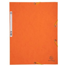 Carpetas de gomas CARPETA de GOMAS y SOLAPAS EXACOMPTA AUTENTICA CARTULINA LUSTRADA A4 con ETIQUETA NARANJA 12602168  13853