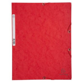 Carpetas de gomas CARPETA de GOMAS y SOLAPAS EXACOMPTA AUTENTICA CARTULINA LUSTRADA A4 con ETIQUETA ROJO 12602165  13838