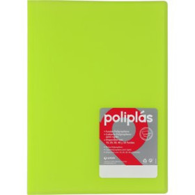 Carpetas de fundas (tarifarios) CARPETA FUNDAS (TARIFARIO) GRAFOPLAS PP FLEXIBLE POLIPLAS TRANS. Fº 20 F. VERDE 12601074  CM2