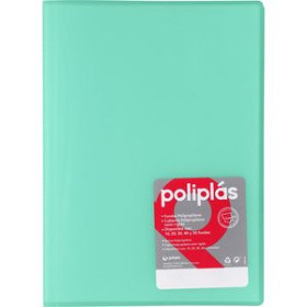 Carpetas de fundas (tarifarios) CARPETA FUNDAS (TARIFARIO) GRAFOPLAS PP FLEXIBLE POLIPLAS TRANS. Fº 40 F. MINT 12602081  LEV3