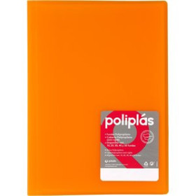 Carpetas de fundas (tarifarios) CARPETA FUNDAS (TARIFARIO) GRAFOPLAS PP FLEXIBLE POLIPLAS TRANS. Fº 50 F. NARANJA 12601084  AB6
