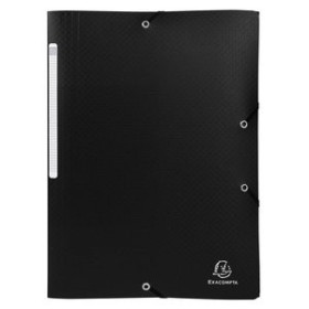 Carpetas de gomas CARPETA de GOMAS y SOLAPAS EXACOMPTA PP OPACO A4 con ETIQUETA NEGRO 22201150  MC_LOGICA