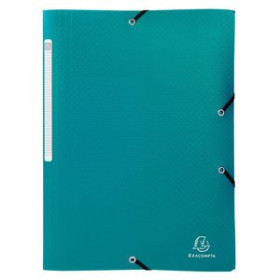 Carpetas de gomas CARPETA de GOMAS y SOLAPAS EXACOMPTA PP OPACO A4 con ETIQUETA VERDE OSCURO 22201181  VERANO56