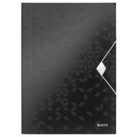 Carpetas de gomas CARPETA de GOMAS y SOLAPAS LEITZ WOW PP A4 NEGRO 22201119  CONA
