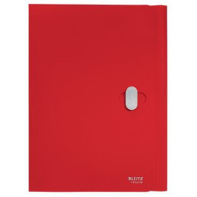 Carpetas de gomas CARPETA LEITZ RECYCLE 3 SOLAPAS PP CIERRE GIRATORIO A4 ROJO 28101193  11035004