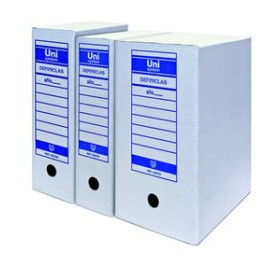 Archivo definitivo (cartón y PP) CAJA ARCHIVO DEFINITIVO UNISYSTEM DEFINICLAS CARTON Fº DOBLE (367x251x200mm) 18001730  91469