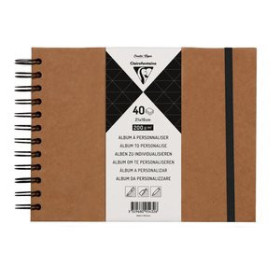 Albumes y marcos de fotos ALBUM de FOTOS CLAIREFONTAINE DIY KRAFT tapa DURA 21x16 cm 40h 200g 18002033  04871656