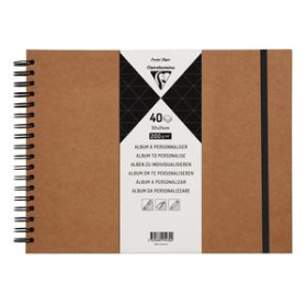 Albumes y marcos de fotos ALBUM de FOTOS CLAIREFONTAINE DIY KRAFT tapa DURA 32x24 cm 40h 200g 18002031  04871625