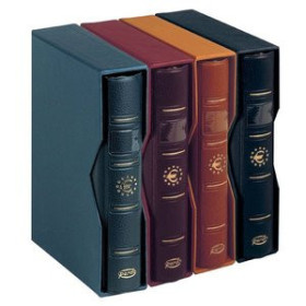 Albumes de monedas ALBUM de MONEDAS PARDO 4 anillas EURO con CAJETIN MARRON 18001968  90418-A