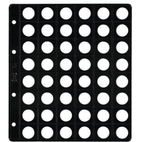 Albumes de monedas FUNDA para ALBUM de MONEDAS PARDO con ALMA OPACA NEGRA Ø 18mm 48 aloj. 18002142  1630