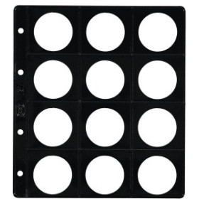 Albumes de monedas FUNDA para ALBUM de MONEDAS PARDO con ALMA OPACA NEGRA Ø 42mm 12 aloj. 18001930  1680