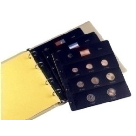 Albumes de monedas FUNDA para ALBUM de MONEDAS PARDO tipo CLARABOYA EUROS  8 aloj. 18001816  509009