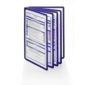 Paneles de información de fundas FUNDA DURABLE SHERPA A4 con MARCO AZUL OSCURO PAQUETE de 5 18001682  05220200