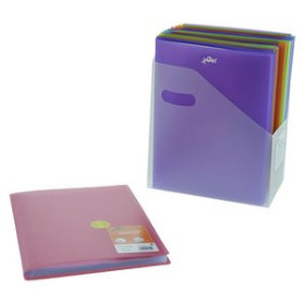 Carpetas de fundas (tarifarios) CARPETA FUNDAS (TARIFARIO) OLEF/ PP TRANS. A4 EXPOSITOR DE 19 SURTIDOS