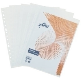 Fundas multitaladro FUNDA MULTITALADRO OLEF PP  90µ PL.NJ. Fº 16 TAL.RFZO. PAQUETE de 100 18802109  47543