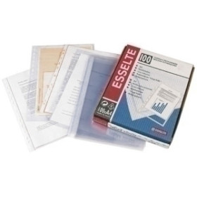 Fundas multitaladro FUNDA MULTITALADRO ESSELTE PP  80µ CRISTAL LISO A4 11 TAL.RFZO. PAQUETE de 100 18802104  47538