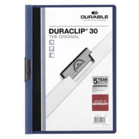Dosieres clip DOSIER CLIP DURACLIP PVC A4 2200 pinza METAL 30h AZUL OSCURO 17401011  D11042