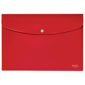 Dosieres sobre y bolsas cremallera DOSIER SOBRE LEITZ RECYCLE PP OPACO BROCHE A4 ROJO 11801337  01009400