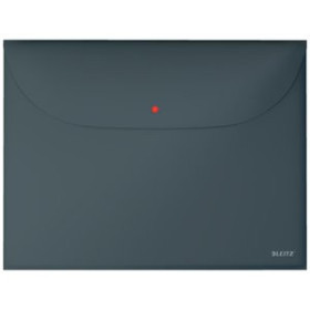 Dosieres sobre y bolsas cremallera DOSIER SOBRE LEITZ COSY PP OPACO BROCHE A4 con DOS BOLSILLOS GRIS PACK DE 3 16201384  891819