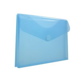 Dosieres sobre y bolsas cremallera DOSIER SOBRE OFFICE BOX FUELLE PP VELCRO A4+ AZUL TRANSPARENTE 19801150  93068