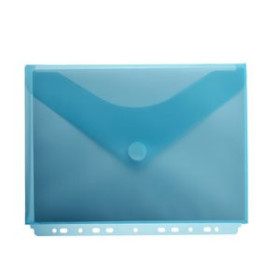 Dosieres sobre y bolsas cremallera DOSIER SOBRE OFFICE BOX FUELLE PP VELCRO A4+ MULTITALADRO AZUL TRANSPARENTE 19801645  501457