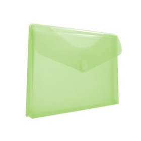 Dosieres sobre y bolsas cremallera DOSIER SOBRE OFFICE BOX FUELLE PP VELCRO A4+ VERDE TRANSPARENTE 42201582  112002040199