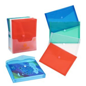 Dosieres sobre y bolsas cremallera DOSIER SOBRE CARCHIVO FUELLE PP VELCRO A4 CRISTAL 42201245  266GCH