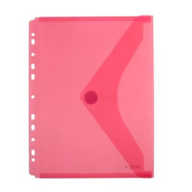 Dosieres sobre y bolsas cremallera DOSIER SOBRE OFFICE BOX PP VELCRO A4 MULTITALADRO ROJO 19801243  17786
