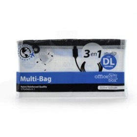 Dosieres sobre y bolsas cremallera DOSIER SOBRE OFFICE BOX  CREMALLERA DL con BOLSILLO 3 en 1 NEGRO 19801487  102400