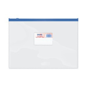 Dosieres sobre y bolsas cremallera DOSIER SOBRE DOHE ZIPPER Fº APAISADO PVC TRASPARENTE/AZUL 19201132  5308703