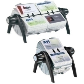 Ficheros rotatorios FICHERO ROTATIVO TARJETERO DURABLE VISIFIX FLIP (400 tarjetas) NEGRO 14101020  26319