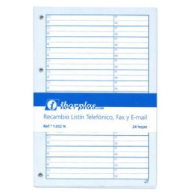 Listines de 4 anillas y recambios RECAMBIO para LISTIN TELEFONICO IBERPLAS BLOC 20h multitaladros 11101397  CCM740G