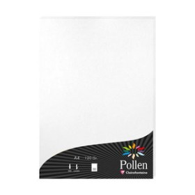 Papel verjurado y alta gama PAPEL CLAIREFONTAINE POLLEN A4 120g 50h BLANCO METALIZADO 25201655  1658-29