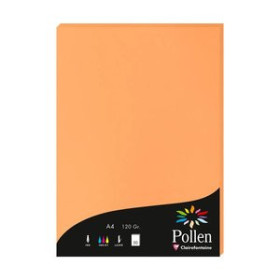 Papel verjurado y alta gama PAPEL CLAIREFONTAINE POLLEN A4 120g 50h CLEMENTINA 25202015  1659-47