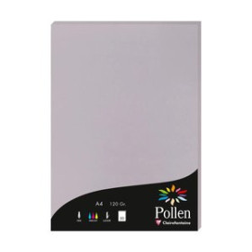 Papel verjurado y alta gama PAPEL CLAIREFONTAINE POLLEN A4 120g 50h GRIS KOALA 25201664  1659-12