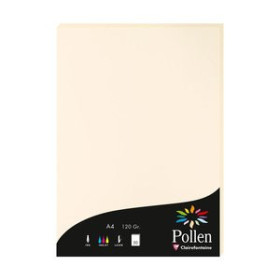 Papel verjurado y alta gama PAPEL CLAIREFONTAINE POLLEN A4 120g 50h MARFIL 25201659  1659-02