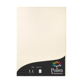 Papel verjurado y alta gama PAPEL CLAIREFONTAINE POLLEN A4 120g 50h MARFIL METALIZADO 25201667  1659-90