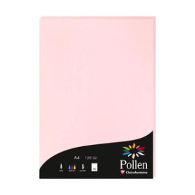 Papel verjurado y alta gama PAPEL CLAIREFONTAINE POLLEN A4 120g 50h ROSA 25201661  1659-04