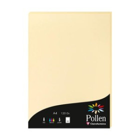 Papel verjurado y alta gama PAPEL CLAIREFONTAINE POLLEN A4 120g 50h VAINILLA 25208866  00037699